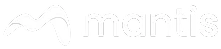 Mantis Logo Monochrome White Wordmark